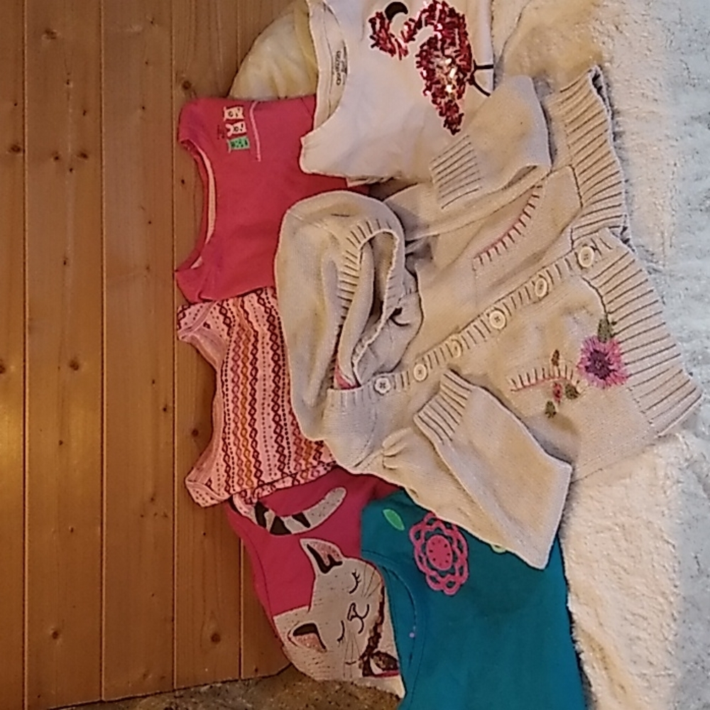 Girls Medium 7/8, 7, 8, bundle wonder Nation, cat jack, 5 tops & hooded sweater